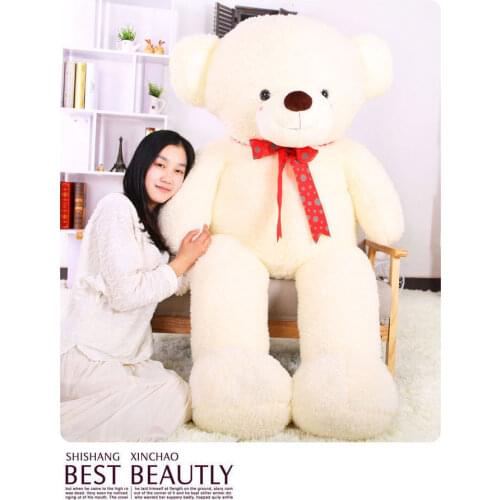 Hug teddy bear larggest 160cm bowtie bear plush toy hugging pillow, Christmas birthday gift F055