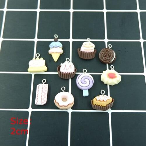 Kawaii Cake Lollipop Donuts Charms Pendants for DIY decoration bracelets necklace earring key chain Jewelry Making