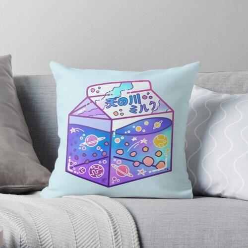 Milky Way Milk Carton Throw Pillow Cushion Cover Polyester throw pillows case on sofa home living room car seat decor 45x45cm