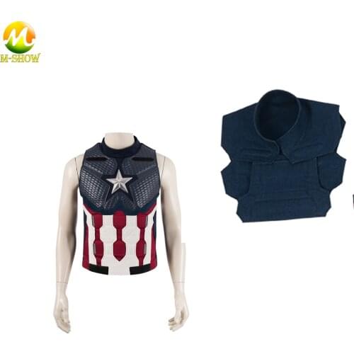 Captain Steven Roger Cosplay Vest Pants Top Halloween Costume For Men