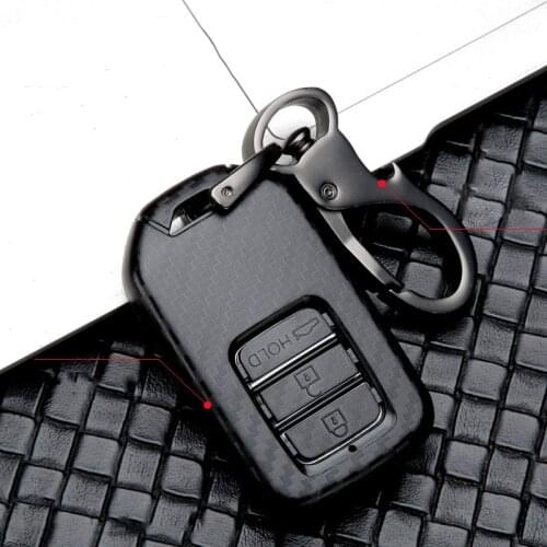 New Scrub Carbon Fiber ABS Car Key Case Full Cover For Honda Vezel City Civic BR-V HR-VCRV Pilot Accord Jazz Jade Crider Odyssey