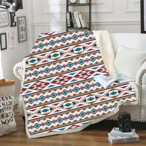 Blanket For Children Adults Warm Sofa For Winter School Family Travel Picnic Easy Care Folding Simple Geometric Stripe Blanket