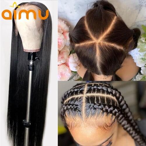 HD Transparent Lace Wigs Invisible Full Lace 13x6 Lace Front Wig Human Hair 130 Lace Frontal Wig Pre Plucked With Baby Hair Remy