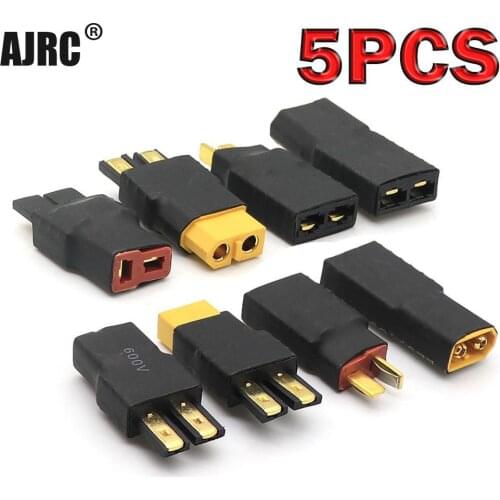 5 Pcs Zero Wire Male Female TRX Traxxas to T Plug Deans Style No Wire Connector Battery Adapter to XT60plug Shipping