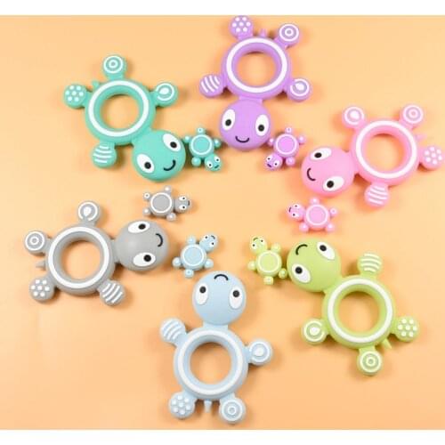 1 PC Hot Sell Turtle Silicone Baby Teether Cute Baby Teething Toys Chewable Animal Shape Tortoise Baby Products BPA Free