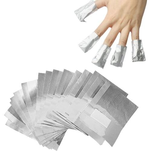 50/100Pcs Nail Polish Remover Wraps Cleaner Degreaser Lint-free Napkins Wipes Manicure Gel Polish Remover Nail Accessories Tool
