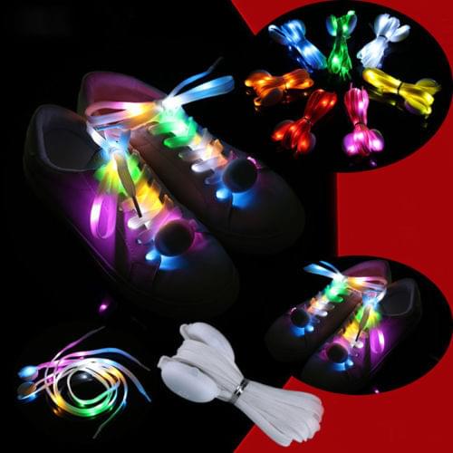 Hirigin 2017 Free-Shipping Fashion LED Flashing Shoe Laces Shoelaces Platube Multi 9 Colour Light up Party Glow Part Cool 120cm