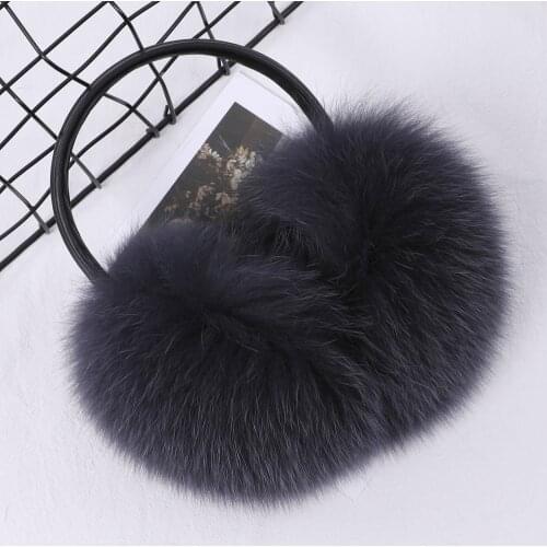 Real Fox Raccoon Fur Hang Ear Cover Warm Winter Earmuffs Headwear Ear Muffs Earmuffs Cold Ear Warmer Ear Protection Headband