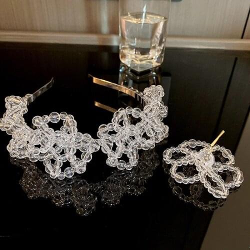 Bride Crystal Flower Princess Tiara and Crown Headband Headband Rhinestone Wedding Hair Accessories Fashion Hair Accessories
