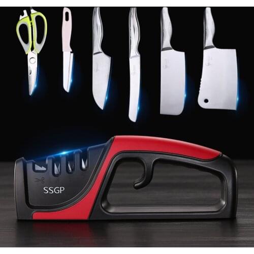 Knife Sharpener 4 Stages Professional Kitchen Sharpening Stone Grinder knives Whetstone Tungsten Diamond Ceramic Sharpener Tool