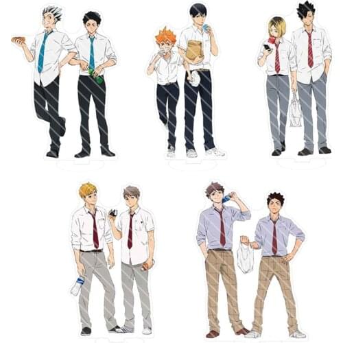 Japan Anime Haikyuu!! Acrylic Stand Figure Model Table Plate Volleyball Boys Action Figures Toys Activities Desk Decor Ornaments