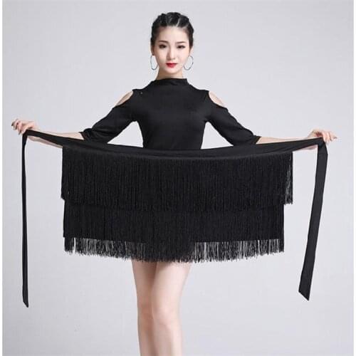 Latin Dance Costumes For Women Tassel Skirt Practice Clothes Latin Dance Skirt Competition Dress Skirts Fringe Tassel Hip Scarf