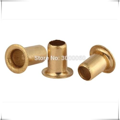 M1.7x3.5mm Brass Copper Single Tube Hollow Tubular Rivet For PCB 2000pcs/lot