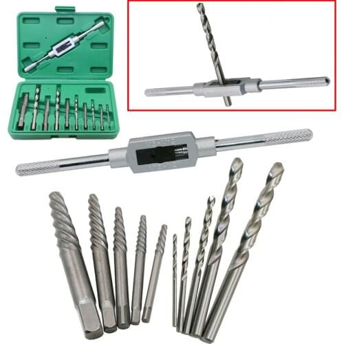 11pc New Screw Extractor Drill Guide Removal Broken Bolts Fasteners Easy Out Set