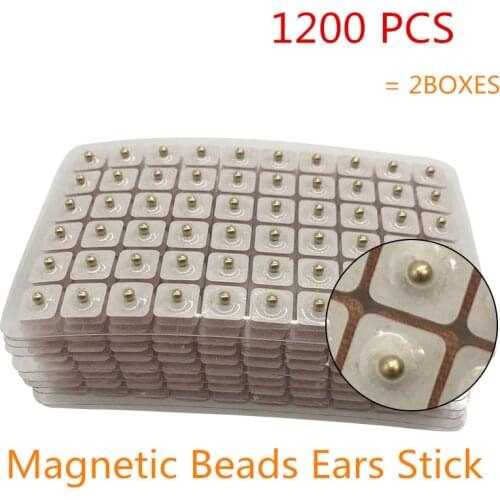 1200pcs Magnetic Therapy Ear Patch Auricular Ear Auriculotherapy Acupuncture Therapy Ear Seeds Sticker Good Effect Vaccaria Seed