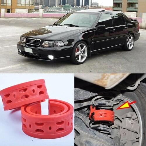 2pcs Rear Air Suspension Shock Bumper Spring Coil Cushion Buffer For Volvo S70