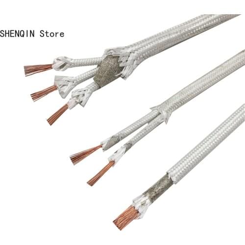2 core 3 core cable 500 degree heat resistant mica braided wire fireproof 0.5mm 0.75mm 1.0mm 1.5mm 2.5mm 4.0mm