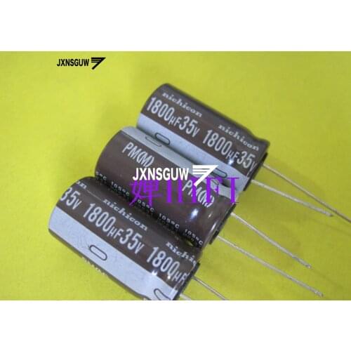 20PCS NICHICON PM 35V1800UF 16X30MM 1800UF 35V original audio Aluminum electrolytic capacitor 105 degrees 1800uF/35V