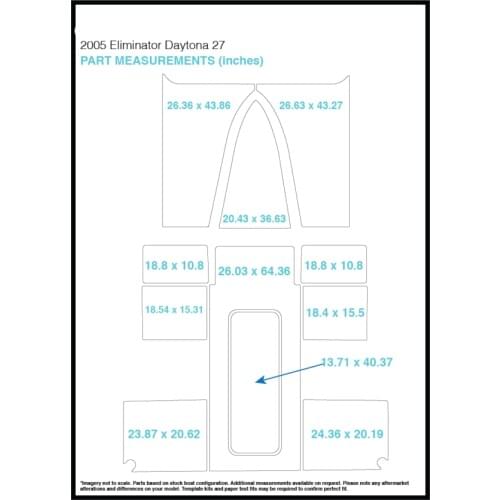 2005 Eliminator Daytona 27 Cockpit Pad Boat EVA Teak Decking 1/4" 6mm