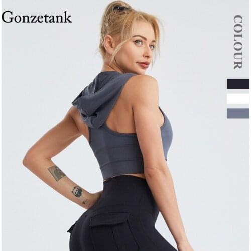 2021 Cross Border Yoga Wear Womens Hoodie Fast Drying Tank Top Nude Sports Bra Shirt Yoga Tank Top Black Sports Yoga Vest