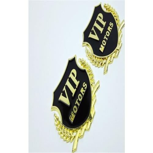 Car Damage Repair VIP Stickers 3D Personalized Car Stickers Metal Wheat Modified Car Standard Universal Side Window Stickers