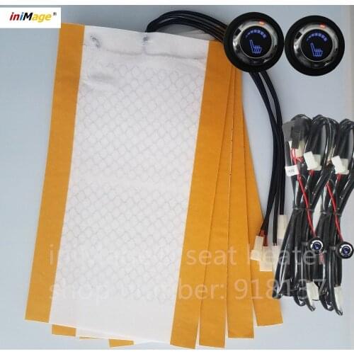 New arrival beautiful Round switch multi grades 6-7 level temperature carbon fiber car seat heater for any 12V universal autos