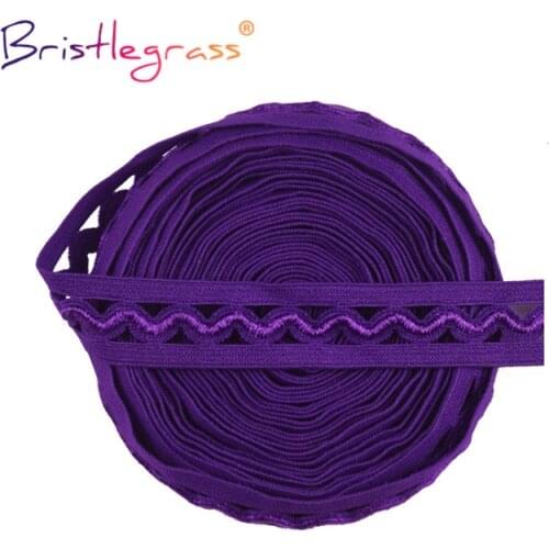 BRISTLEGRASS 50 100 Yard by Roll 5/8" 15mm Patchwork Decorative Lace Trim Elastics Spandex Band Tape Hair Tie Dress Sewing Craft