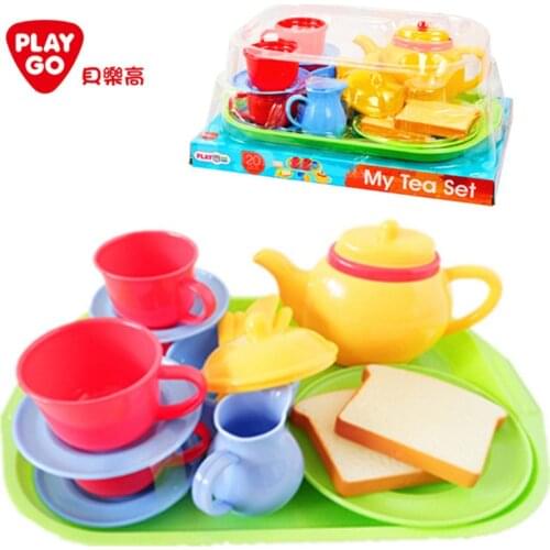Playgo childrens home game simulation tea combination tableware toy 2 years old