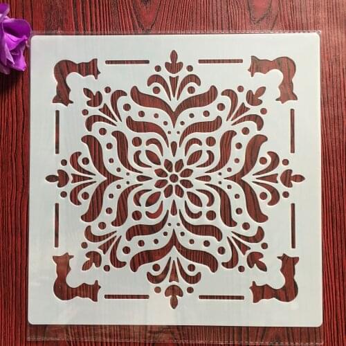CraftArtGo DIY Flower Stencils Painting Scrapbook Coloring Cake decorating sugar powder sieve printing mold printing table