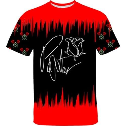 Payton Moormeier 3D Tshirt Men PYTN Rose Top Tee Kids Merch Streetwear Oversized T Shirt Net Red Hot Harajuku Funny Graphic