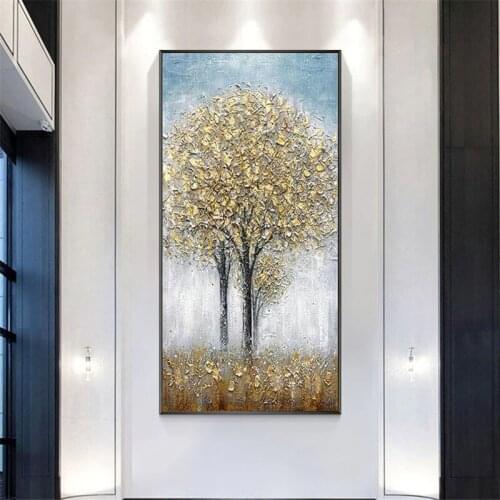 Artist Hand painted High Quality Modern lucky Tree Oil Paintings On Canvas Abstract Wall Canvas Painting Large Wall Art Home