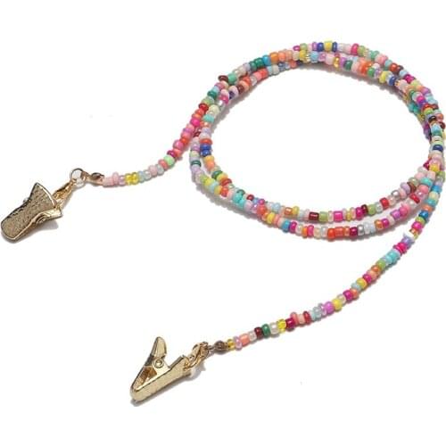Imixlot 1PC Fashion Sweet Colorful Beaded Glasses Chain Women Girls Charm Anti-lost Anti Slip Eyeglass Lanyard Necklace