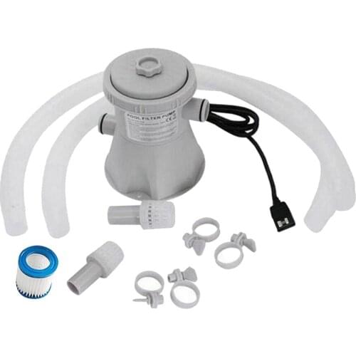 800 Gallons Swimming Pool Cartridge Filter Pump with Full Accessories Set -US 110V