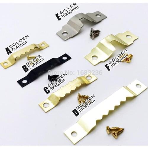 25pcs Golden Silver Black Sawtooth Picture Frame Hanger Hanging Photo Wall Oil Painting Mirror Saw Tooth Hooks with Screws