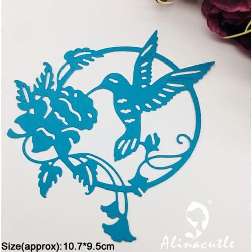 Metal Cutting die Die Cut Spring Bird WreathDIY Scrapbook Paper Craft Handmade Card Album Punch Art Cutter Alinacutle Die