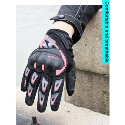 Full Finger Touch Screen Motorcycle Gloves with Hard Knuckle Protection Men Women Riding Cycling Powersports Racing Gear