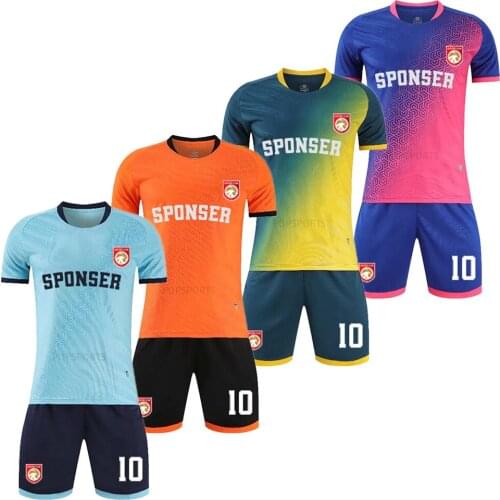 Men and kids soccer set uniform boys girls football custom jersey training suits