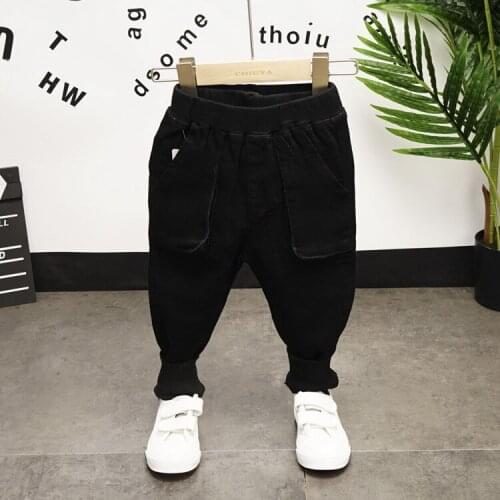 New Spring Children Boys Casual Jeans Pants Kids Loose Denim Trousers For Baby Boys Casual Trousers 2-6years