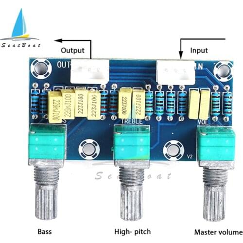 XH-M802 Passive Tone Board Amplifier Board Preamp Power Module Low High Sound Adjustment Electonic Diy Electronic PCB Board