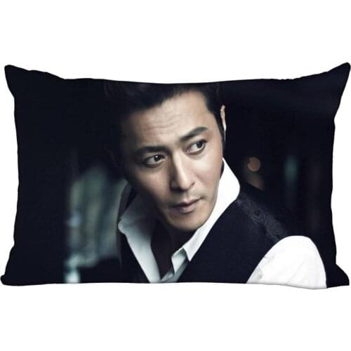 Hot Korea-Pop Custom Jang Dong Gun Satin Pillowcase 35x45cm (one side) Printed Zipper Silk PillowCover Custom Logo gift