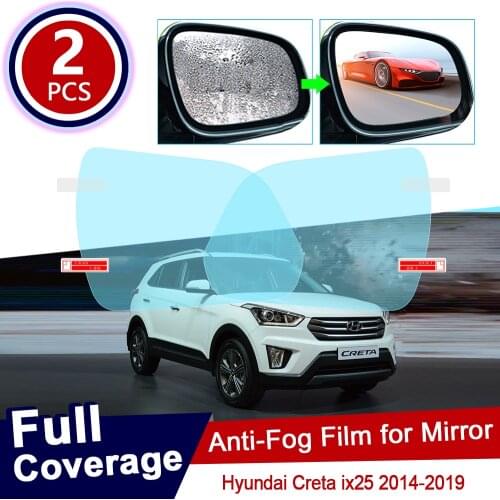 For Hyundai Creta ix25 25 2014~2019 Full Cover Anti Fog Film Cover Rearview Mirror Rainproof Anti-Fog Films Accessories 2015