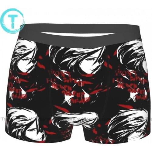 Attack On Titan Underwear Custom Polyester Sublimation Trunk Hot Boys Breathable Boxer Brief
