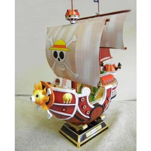 THOUSAND SUNNY Going Merry Pirate Ship One Piece Toy Action Figure 3D Paper Model Collection Luffy Zoro