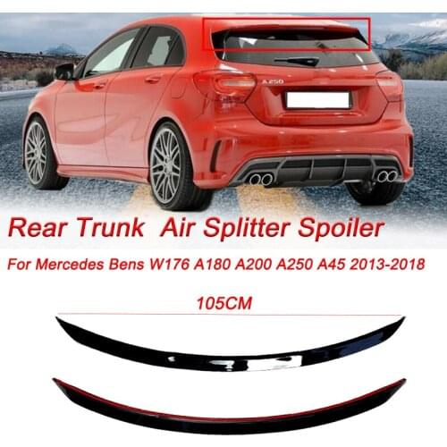 Air Splitter Rear Trunk Glossy Painted Spoiler For Mercedes for Benz A Class W176 A180 A200 A250 for AMG A45 2013 2014 2015-2018