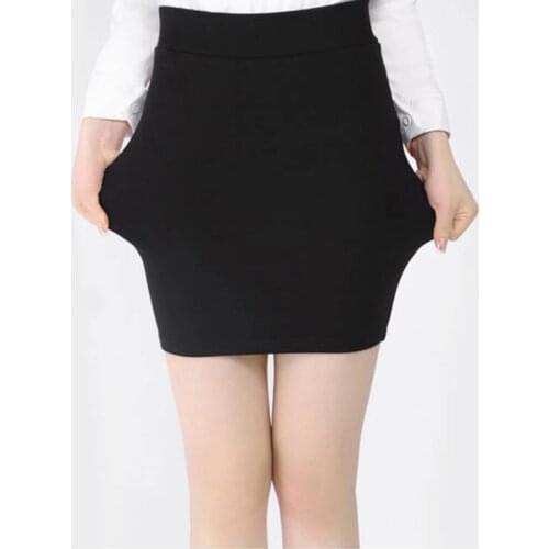 New Womens Sexy Slim Non-marking Stretch Tight Skirt Black Fashion Elastic High Waist Office Lady