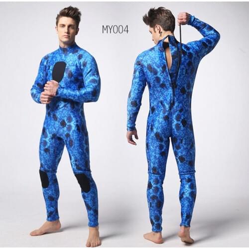Winter Warm One-Piece Wetsuit Neoprene 3mm Diving Suit Long Sleeve Men Wetsuit Spearfishing Prevent Jellyfish Snorkeling Suit