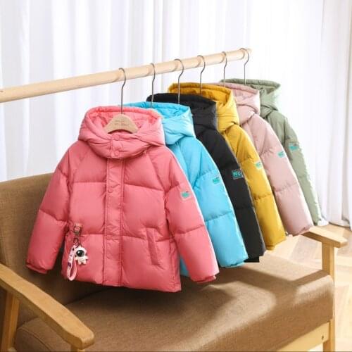 2021 Winter Thick Candy Jacket For Girls Hooded Warm Children Girls Winter Coat 3-12 Years Kids Teenage Cotton Parkas Outerwear