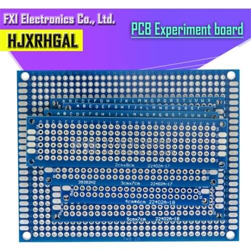 1pcs 2x8cm 3x7cm 4x6cm 5x7cm 7x9cm Double Side PCB Board 4*6cm Universal Printed Circuit Board For Arduino Experimental BLUE