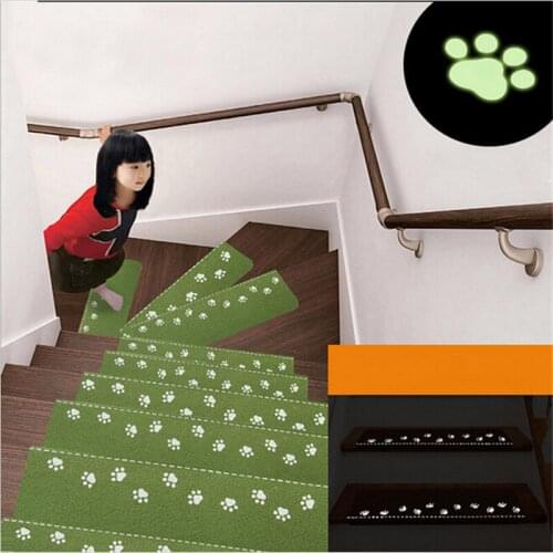 1Pc Stair Carpet Sets Slip Resistance Tread Mats Rugs For Stair Step Self-Adhesive Anti-skid Mat luminous fluorescent Step M857