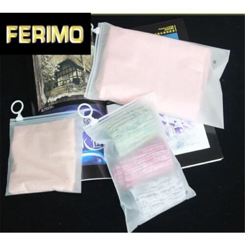 10pcs 15x18cm Small Ziplock Bag with ring Underwear Waterproof Bag Zipper Socks Packing Pouch Frosted Plastic Zip Lock Bags